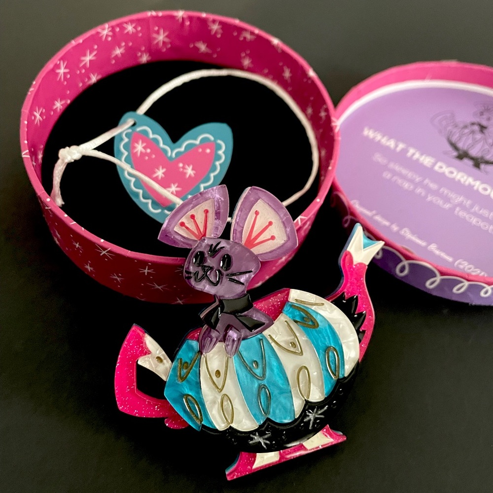 Erstwilder Brooch What the Dormouse Said Alice's Wonderland